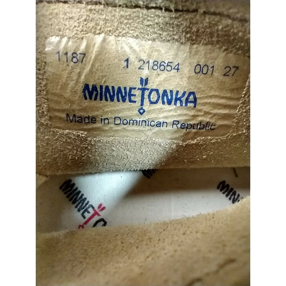 Minnetonka Infant Tan Suede Fringe Moccasin‎ Soft Sole Boots 1187 Size 1